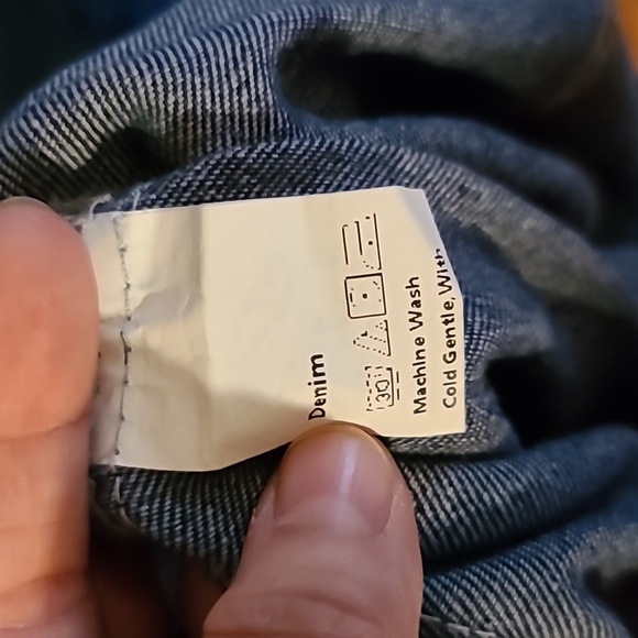 NWT Jofemuho Womens Classic Long Jean Jacket Plus Size Long Sleeve Button down - Picture 6 of 7